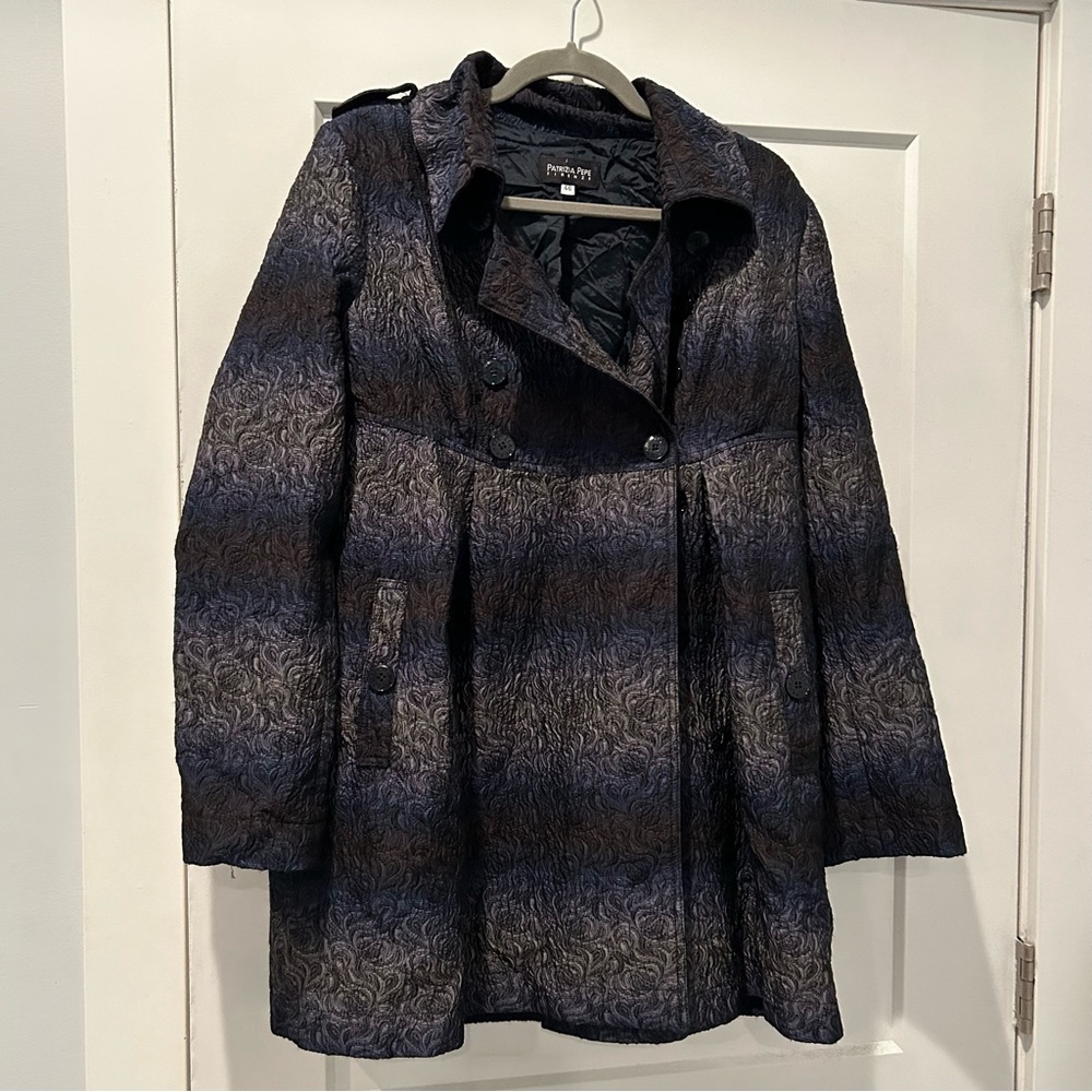 Patrizia  Pepe Women’s Double Breasted Coat Size 46 Brilliant Colors Long sleeve